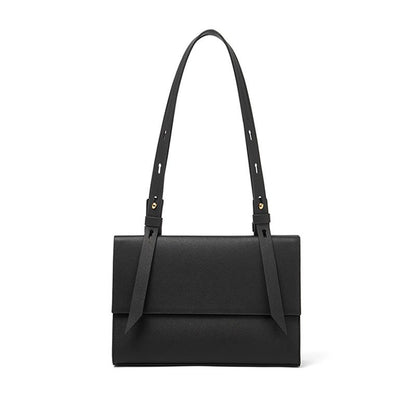 Bolso de hombro de cuero genuino, estilo versátil, de diseño exclusivo, para mujer.