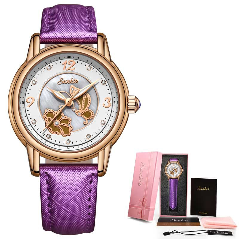 Reloj de cerámica Lige de alta calidad para mujer, exquisito reloj resistente al agua