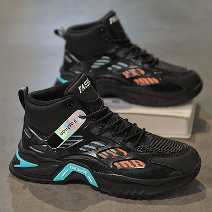 Zapatos altos transpirables para hombre, suela gruesa modernos