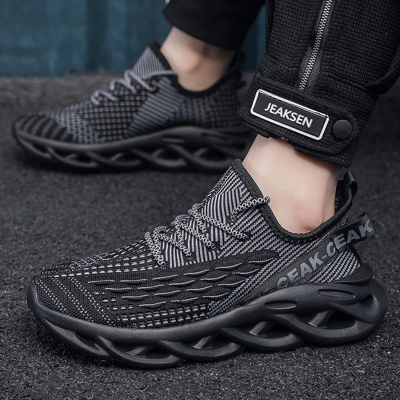 Zapatos de malla Flyknit para hombre, ligeros y casuales de moda.