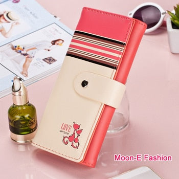 Carteras para mujer de piel sintética suave con diseño de gatos