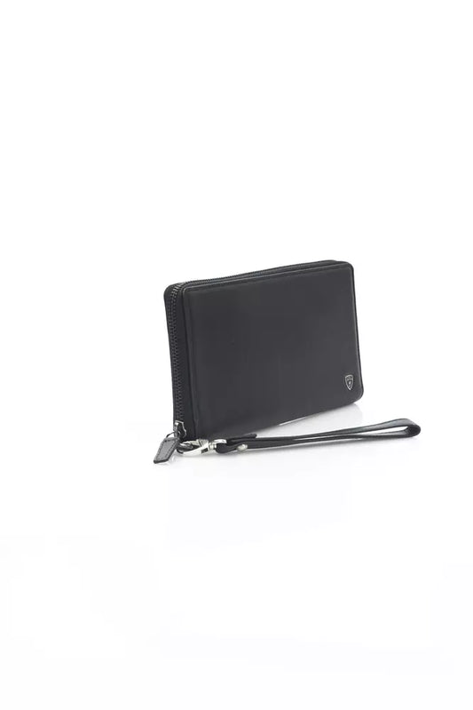 Automobili Lamborghini Black Calfskin Men Wallet