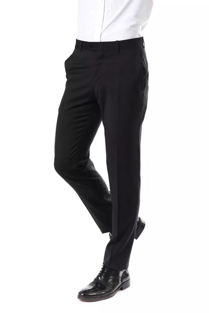 Uominitaliani Gray Wool Men's Pants