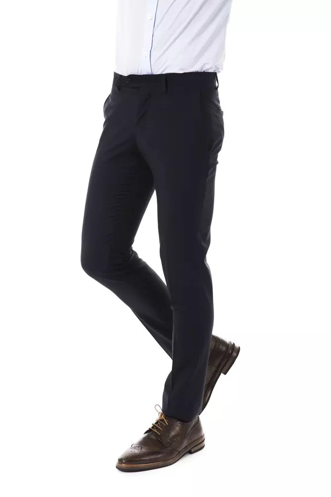 Uominitaliani Gray Wool Men's Pant