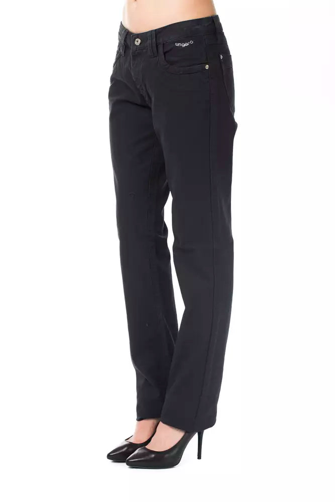 Ungaro Fever Blue Cotton Women's Pant