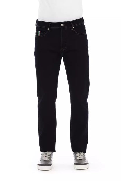 Baldinini Trend Blue Cotton Regular Men Jeans