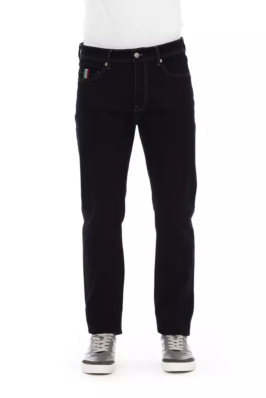Baldinini Trend Blue Cotton Regular Men Jeans