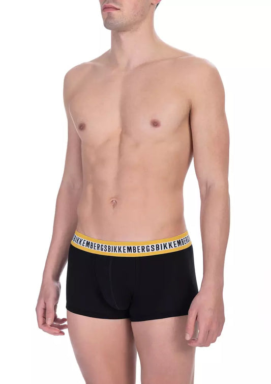 Bikkembergs Black Cotton Men's Trunk Pack