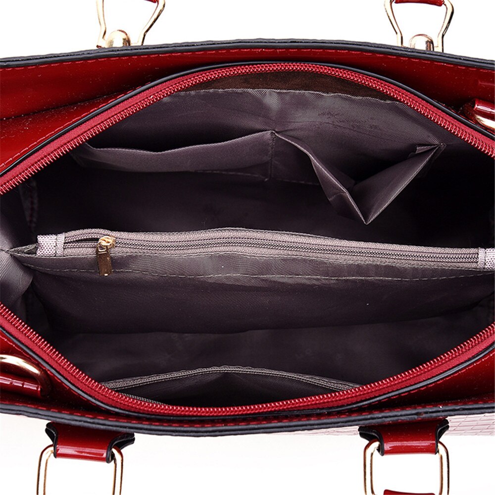 Bolso de mano para mujer con estampado de cocodrilo