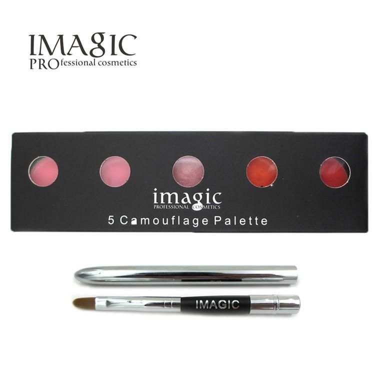 Paleta de labiales IMAGIC, maquillaje de belleza natural duradero, pigmento, conjunto cosmético, resistente al agua