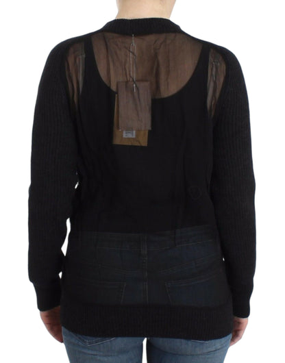 John Galliano Black wool cardigan