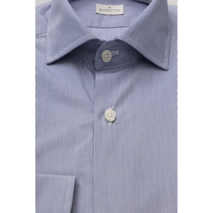 Bagutta Light Blue Cotton Men's Shirt