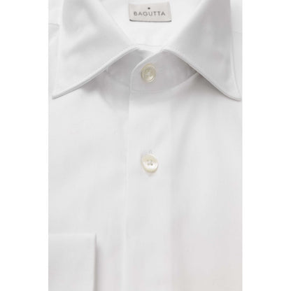 Bagutta White Cotton Men's Shirt
