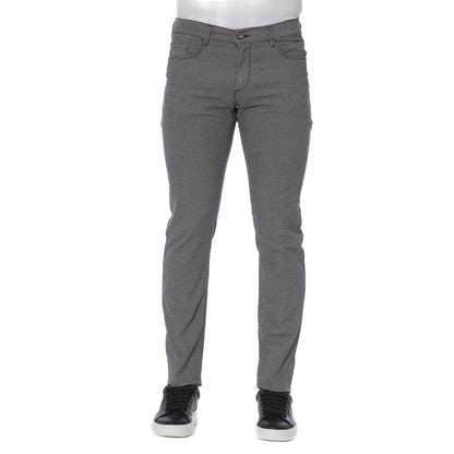Trussardi Jeans Gray Cotton Men's Pants