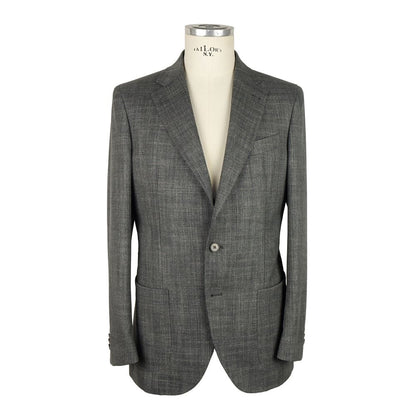 Emilio Romanelli Gray Wool Men's Blazer