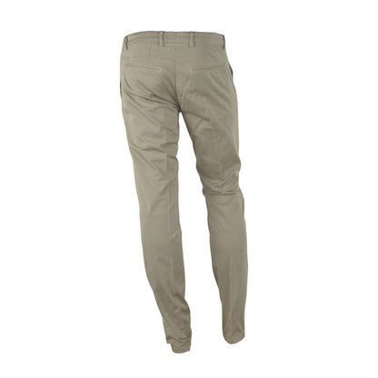 Made in Italy Beige Cotton Men's Trouser