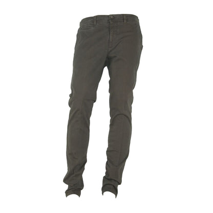 Made in Italy Brown Cotton Men Pant