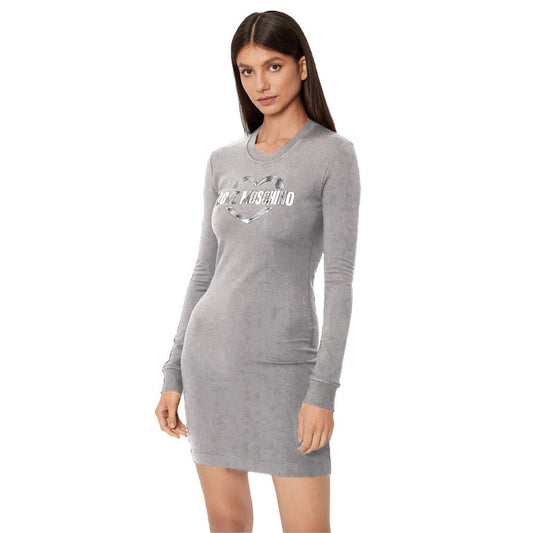 Love Moschino Gray Cotton Women Dress