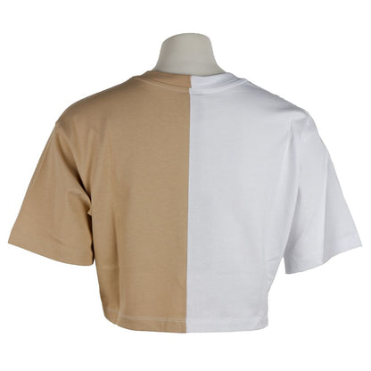 Comme Des Fuckdown Beige Cotton Women T-Shirt