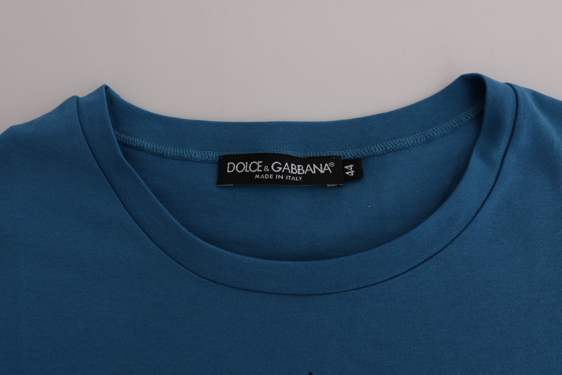 Dolce & Gabbana Blue Cotton 2017 Motive T-Shirt