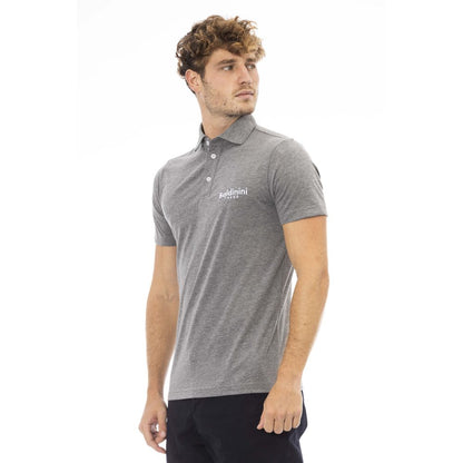 Baldinini Trend Gray Cotton Mens Polo Shirt