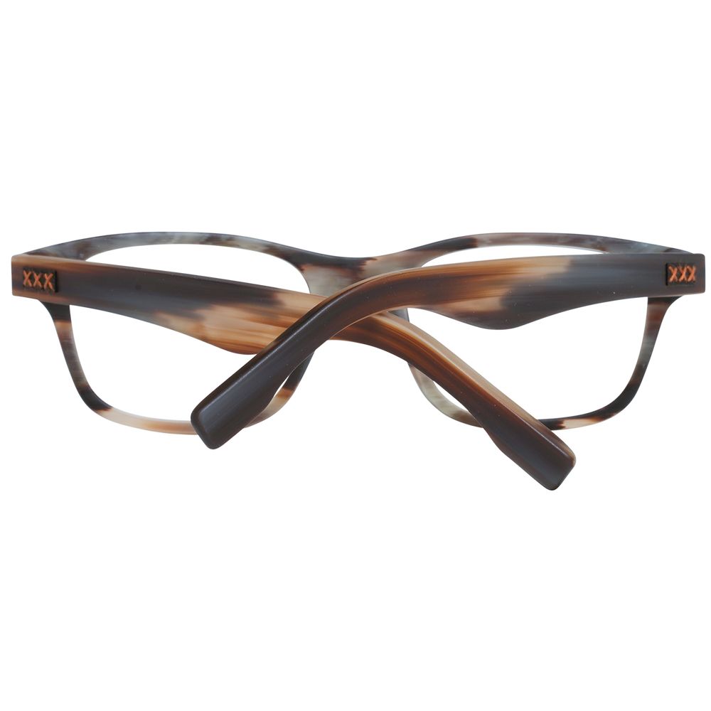 Ermenegildo Zegna Brown Men Glasses Frame