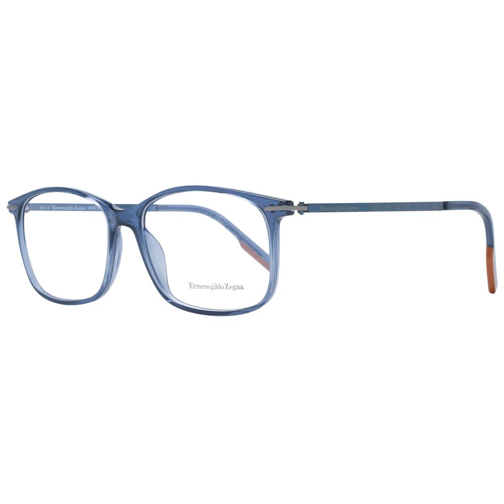 Ermenegildo Zegna Blue Men Glasses Frame