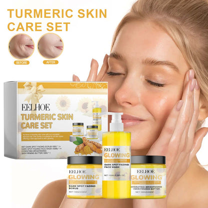 Set de cuidado de la piel con cúrcuma, limpiador hidratante y refrescante, control de grasa, líneas sutiles, set de limpieza nutritivo
