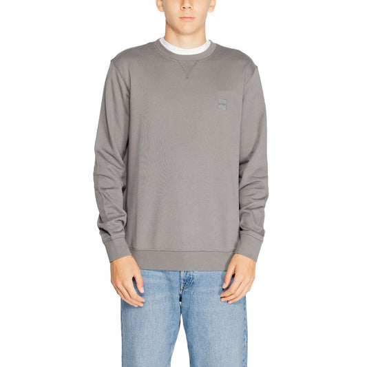 Hugo Boss Gray Cotton Sweater