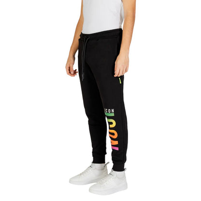 Icon Black Cotton Joggers Workout Pant
