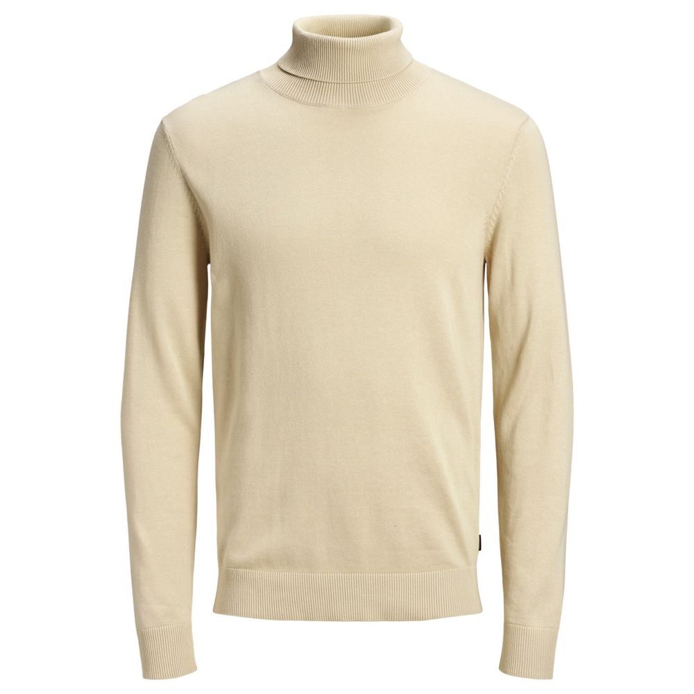 Jack Jones Beige Cotton Turtleneck