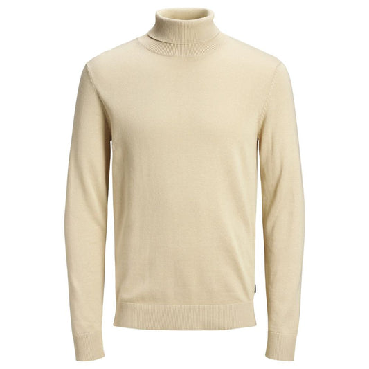 Jack Jones Beige Cotton Turtleneck
