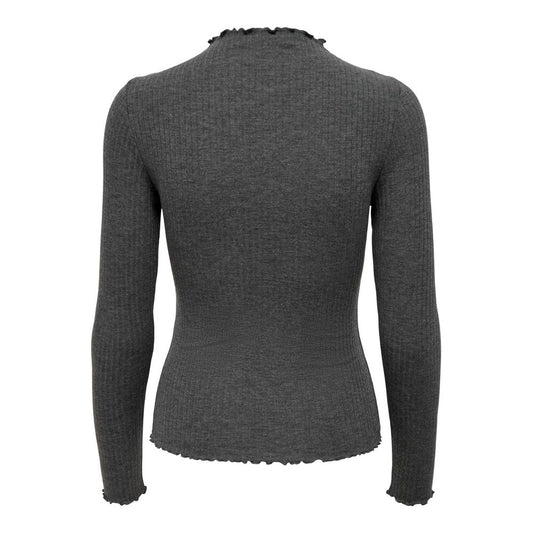 Only Gray Polyester Turtleneck