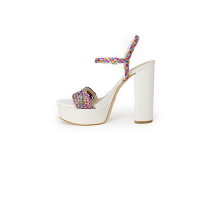 Guess White Polyester Sandal