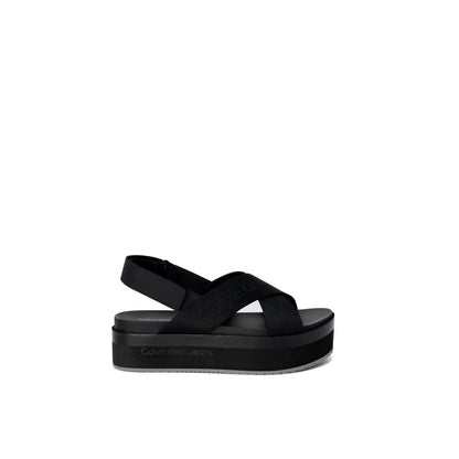 Calvin Klein Jeans Black Recycled Polyurethane Sandal