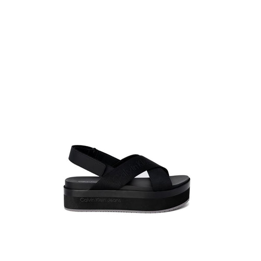 Calvin Klein Jeans Black Recycled Polyurethane Sandal