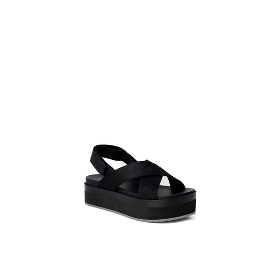 Calvin Klein Jeans Black Recycled Polyurethane Sandal