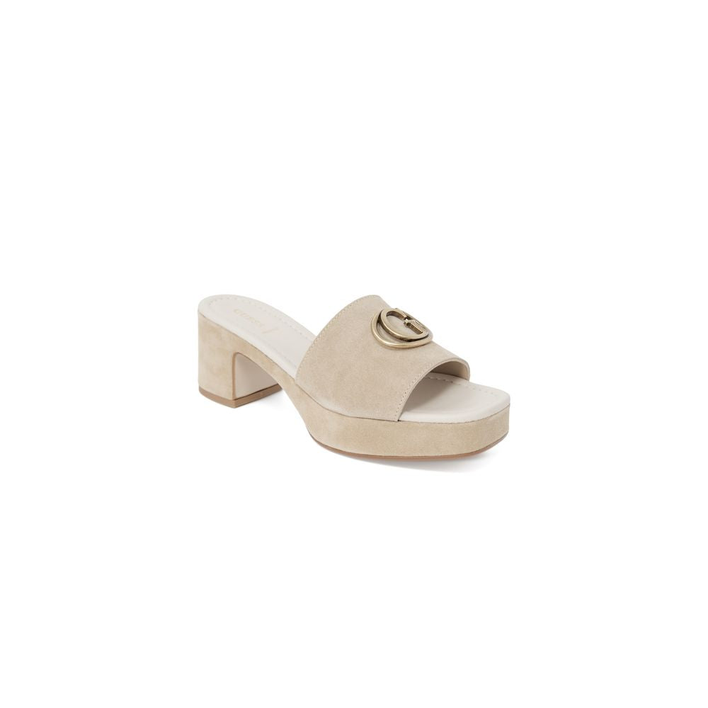 Guess Beige Suede Leather Sandal