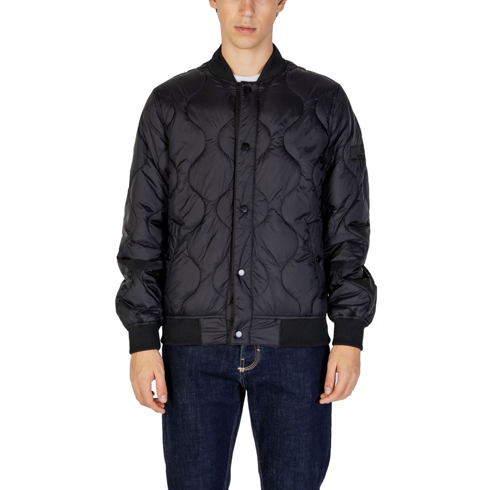 Gianni Lupo Black Polyamide Jackets & Coat
