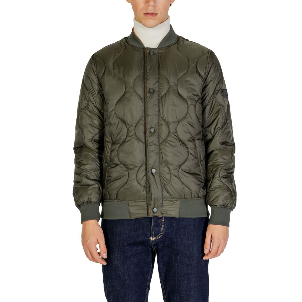 Gianni Lupo Green Polyamide Jackets & Coat