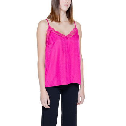 Vila Clothes Pink Viscose Tank Top