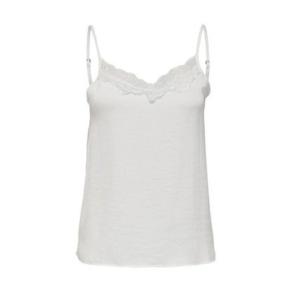 Jacqueline De Yong White Polyester Tank Top