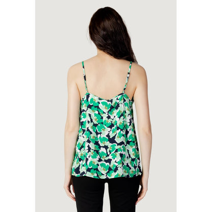 Jacqueline De Yong Green Cotton Tank Top