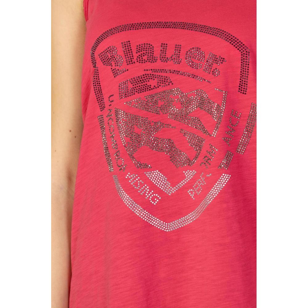 Blauer Pink Cotton Tank Top