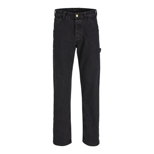 Jack Jones Black Cotton Relaxed Fit Jean
