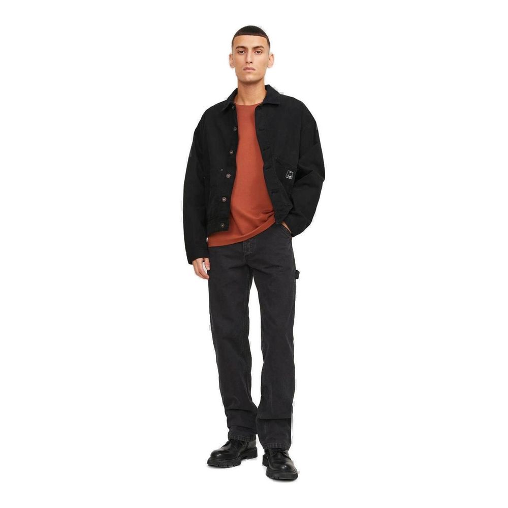 Jack Jones Black Cotton Relaxed Fit Jean