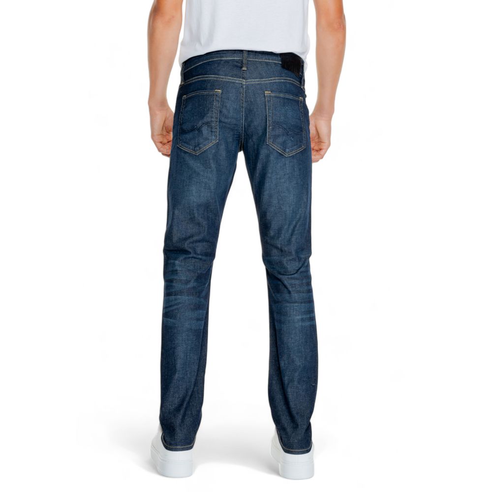 Jack Jones Blue Cotton Relaxed Fit Jean