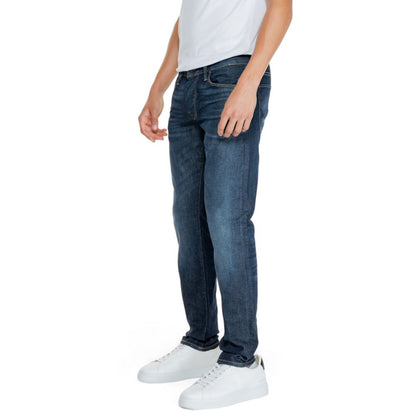 Jack Jones Blue Cotton Relaxed Fit Jean