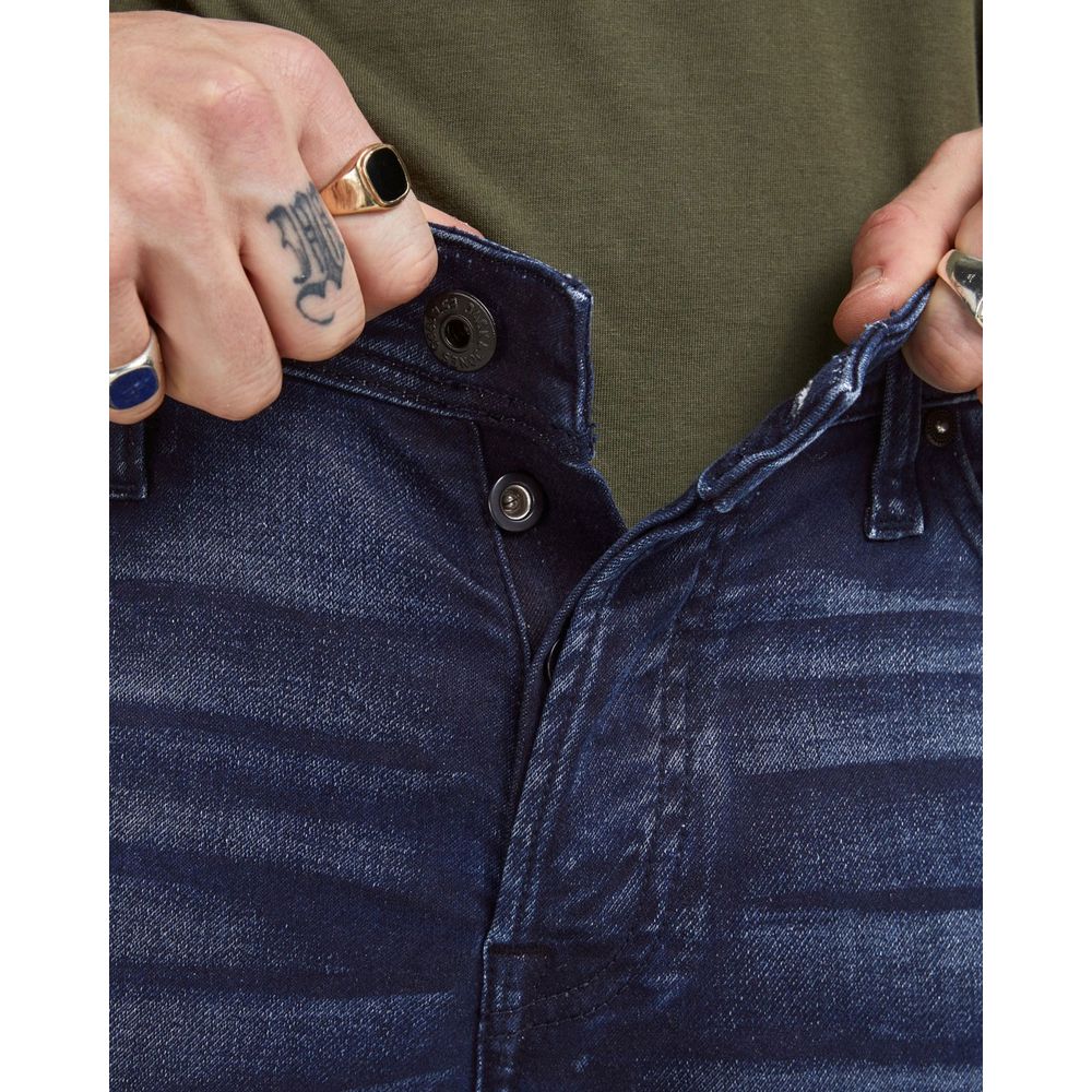 Jack Jones Blue Cotton Relaxed Fit Jean