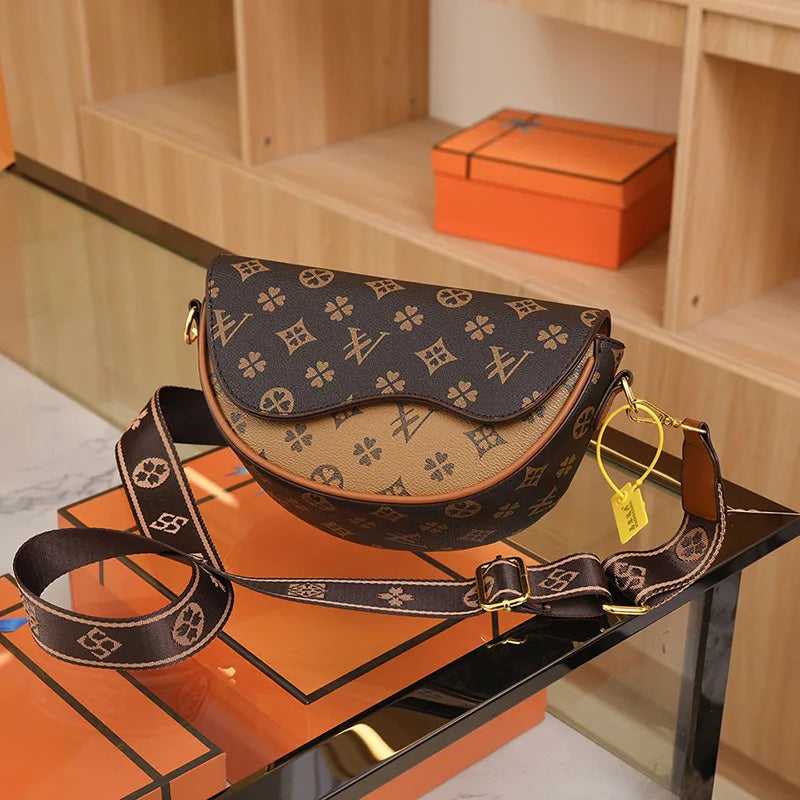 Bolso de mano elegante para mujer, estilo coreano, con estampado femenino, bandolera de alta gama